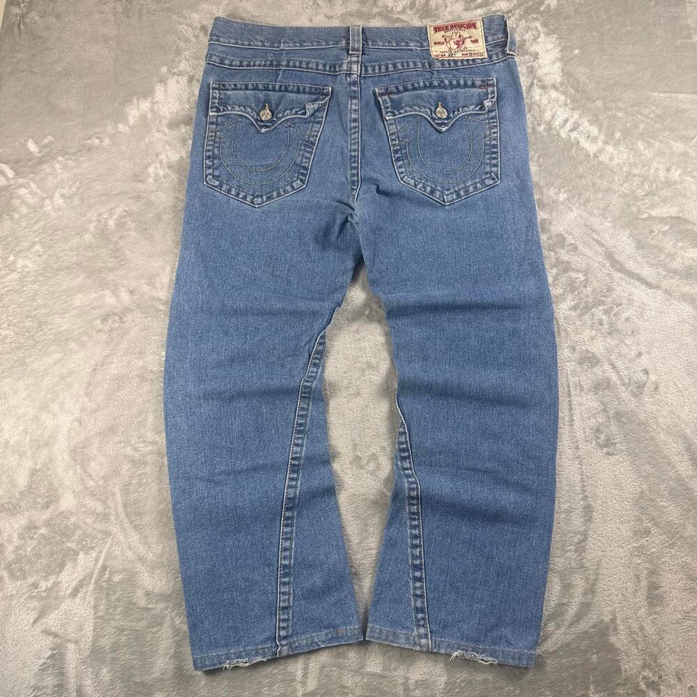Vintage True Religion Joey World Tour Jeans Men’s 38 Blue Flare Y2K Made USA